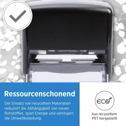 Genie S884 Stempel Set selbersetzen selbst setzen Firmenstempel Stempelkissen Discount