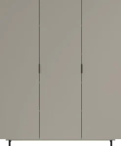 Germania Kleiderschrank 7035-186 GW-Tomino, in Steingrau, gedämpfte Türen, mit Kleiderstange, 158 x 190 x 54 cm (BxHxT) Sale