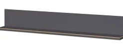 Wandboard 1477-549 GW-California, in Graphit/Navarra-Eiche-Nb., bis 10 kg belastbar, 164 x 25 x 20 cm (BxHxT) ^ Germania Outlet