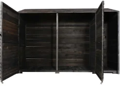 MCW Geräteschuppen -J75, Geräteschrank Gerätehaus, Holz gebeizt MVG-zertifiziert, 180x250x93cm ~ anthrazit-grau Sale