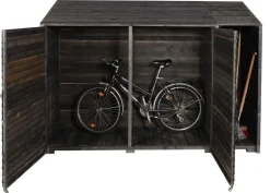 MCW Geräteschuppen -J75, Geräteschrank Gerätehaus, Holz gebeizt MVG-zertifiziert, 180x250x93cm ~ anthrazit-grau Sale