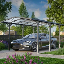 GFP Garten- & Freizeitprofi GFP Carport 2,85x5,05m Auto Unterstand Aluminium Anthrazit inkl. Regenrinne Online