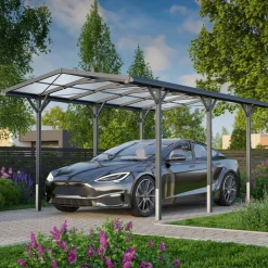GFP Garten- & Freizeitprofi GFP Carport 2,85x5,05m Auto Unterstand Aluminium Anthrazit inkl. Regenrinne Online