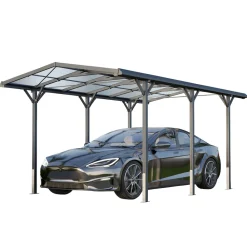 GFP Garten- & Freizeitprofi GFP Carport 2,85x5,05m Auto Unterstand Aluminium Anthrazit inkl. Regenrinne Online
