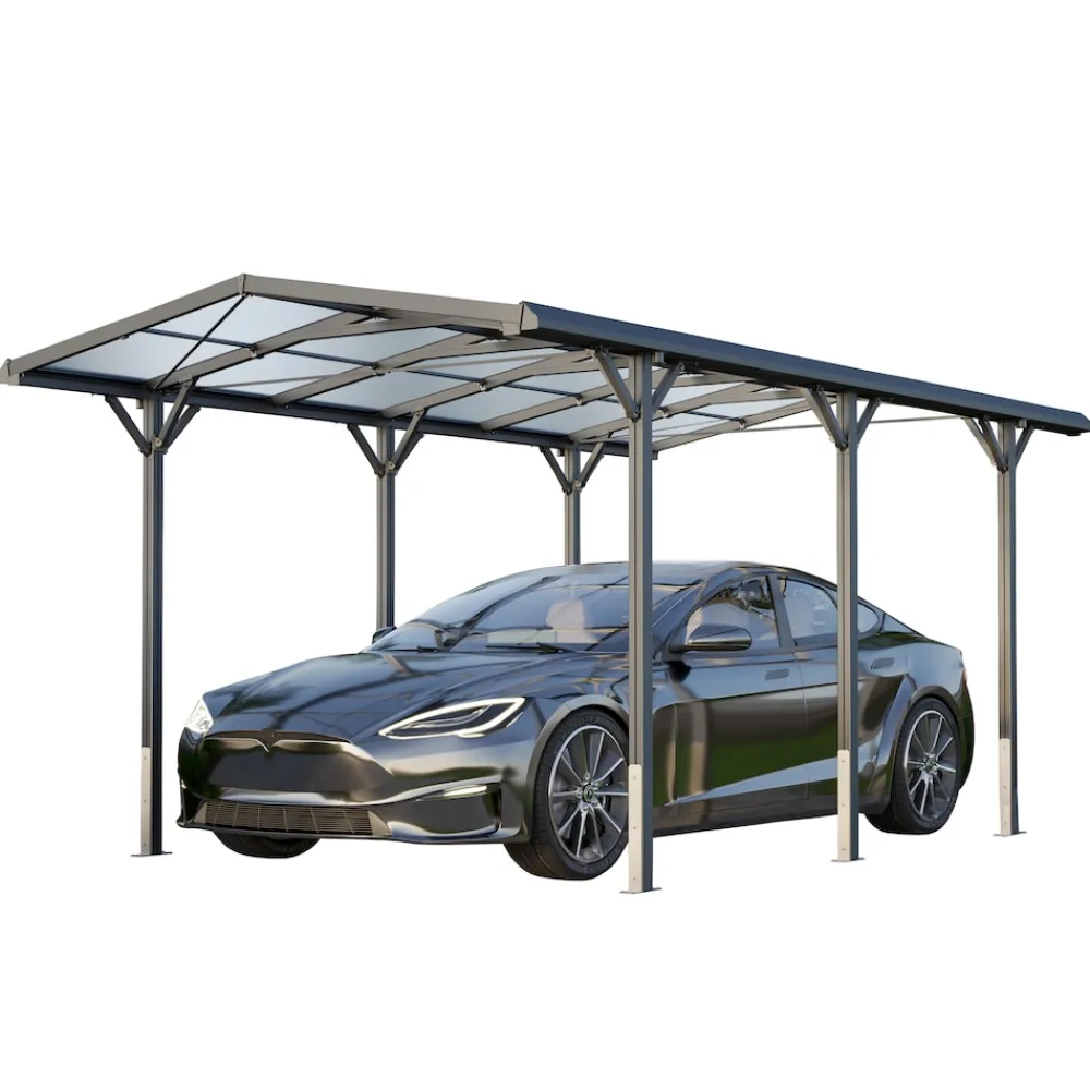 GFP Garten- & Freizeitprofi GFP Carport 2,85x5,05m Auto Unterstand Aluminium Anthrazit inkl. Regenrinne Online