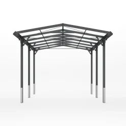 GFP Garten- & Freizeitprofi GFP Carport 2,85x5,05m Auto Unterstand Aluminium Anthrazit inkl. Regenrinne Online