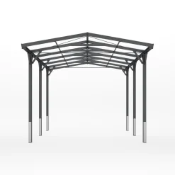 GFP Garten- & Freizeitprofi GFP Carport 2,85x5,05m Auto Unterstand Aluminium Anthrazit Discount