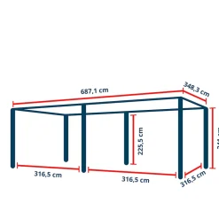 GFP Garten- & Freizeitprofi GFP Pergola Luma Premium Aluminium-Terrassenüberdachung mit Stahl-Lamellendach New