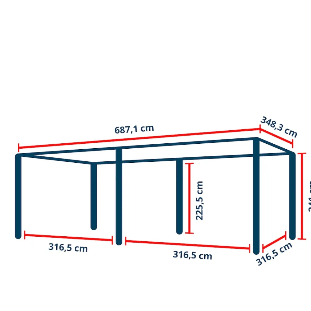 GFP Garten- & Freizeitprofi GFP Pergola Luma Premium Aluminium-Terrassenüberdachung mit Stahl-Lamellendach New