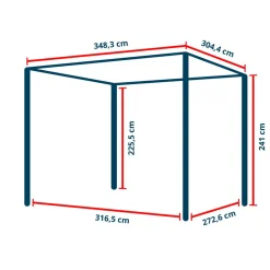 GFP Garten- & Freizeitprofi GFP Pergola Luma Premium Aluminium-Terrassenüberdachung mit Stahl-Lamellendach New