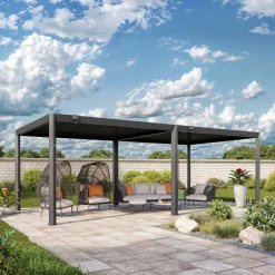 GFP Garten- & Freizeitprofi GFP Pergola Luma Premium Aluminium-Terrassenüberdachung mit Stahl-Lamellendach New