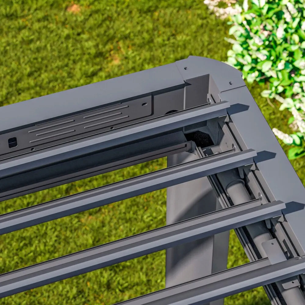 GFP Garten- & Freizeitprofi GFP Pergola Luma Premium Aluminium-Terrassenüberdachung mit Stahl-Lamellendach New