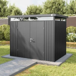 GFP Primeyard Gerätehaus AMIRA aus Metall Gartenhaus Geräteschuppen, anthrazit ^ GFP Garten- & Freizeitprofi Clearance