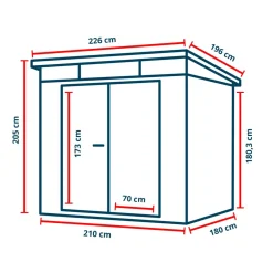 GFP Garten- & Freizeitprofi GFP Primeyard Gerätehaus LENA aus Metall Gartenhaus Geräteschuppen, anthrazit Sale