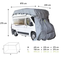 Wohnmobil Schutzhülle Größe XL 870 x 235 x 275 cm Schutzhaube Ganzgarage Garage Abdeckplane Campingmobil ^ GreenYard Hot