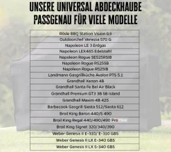 Abdeckhaube / Schutzhülle 155 x 66 x 124 cm Napoleon Rogue 525, Rogue 525 SE, LE3, LEX485 / Crown 490 / Baron 490, 440 / Signet 390, 340, 320 / Genesis II 3-Brenner ^ Grillfürst Best