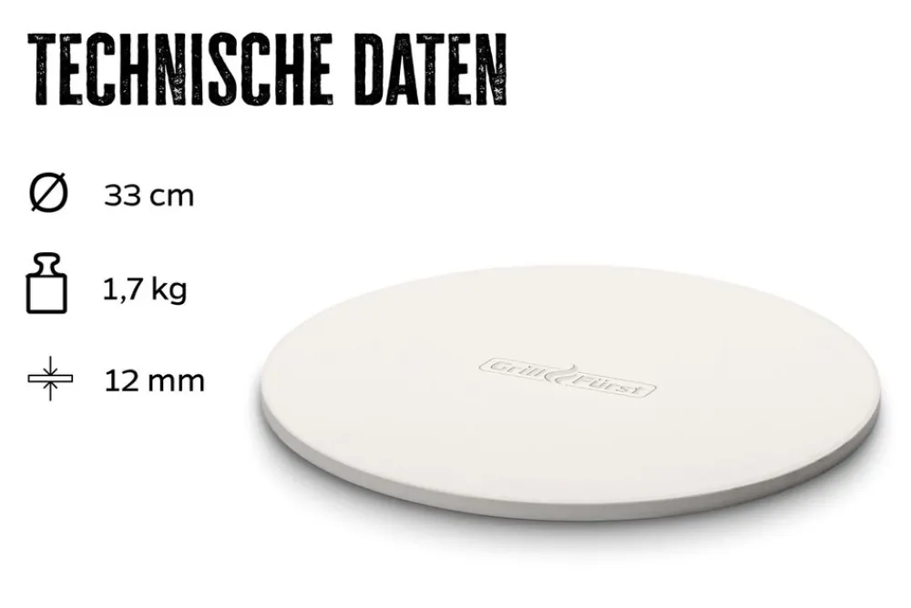Grillfürst Pizzastein Ø 33 cm 2er Set Outlet