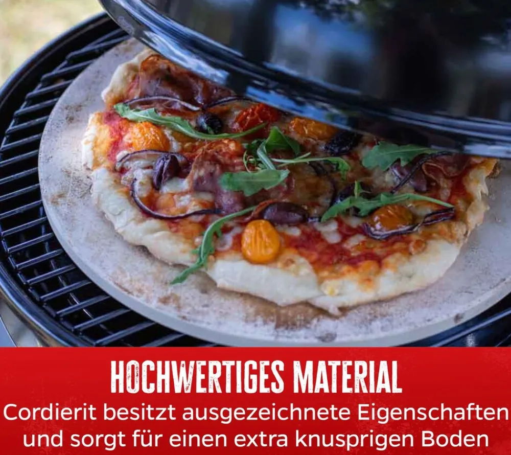 Grillfürst Pizzastein Ø 33 cm 2er Set Outlet
