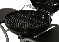 Grillwagen -N16, Holzkohlegrill Standgrill Gartengrill mit Deckel drei Ablagen, Stahl Emaille 143x131x66cm schwarz ^ MCW Hot