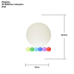 Star Trading Große Leuchtkugel ,Twilights', LED, Fernbedienung und Farbwechsel, warmweiß, Ø 30cm Outlet