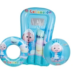 Großes Cocomelon Badeset – Pool, Luftmatratze & Wasserspielzeug (6-teilig) ^ Happy People Clearance