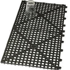 ich-zapfe Gummi-Abtropfmatte schwere Ausführung - 31,5 x 31,5cm steckbar, schwarz - 2er Pack Clearance