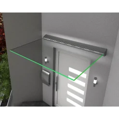 HD LED-Echtglas-Vordach 160 x 100 cm ^ Gutta Outlet