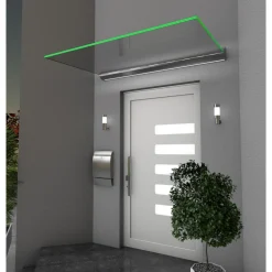 HD LED-Echtglas-Vordach 160 x 100 cm ^ Gutta Outlet