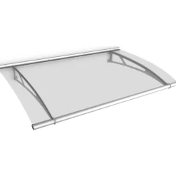 Gutta Typ L Pultvordach Edelstahl, 150 x 95 cm, klar Clearance