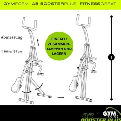 ® Fitnessgerät für Zuhause klappbar - Trainingsgerät Ab Booster Plus ^ Gymform Clearance
