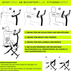 ® Fitnessgerät für Zuhause klappbar - Trainingsgerät Ab Booster Plus ^ Gymform Clearance