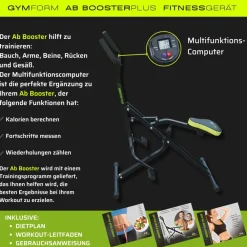 ® Fitnessgerät für Zuhause klappbar - Trainingsgerät Ab Booster Plus ^ Gymform Clearance