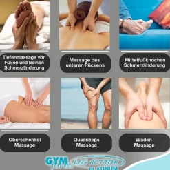 ® Shiatsu Fußmassagegerät und Beinmassagegerät Leg Action Platinum ^ Gymform New