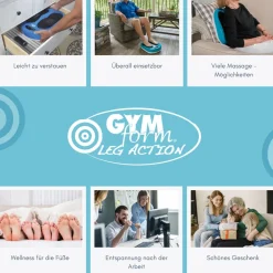 Gymform ® Shiatsu Fußmassagegerät und Beinmassagegerät Leg Action blau