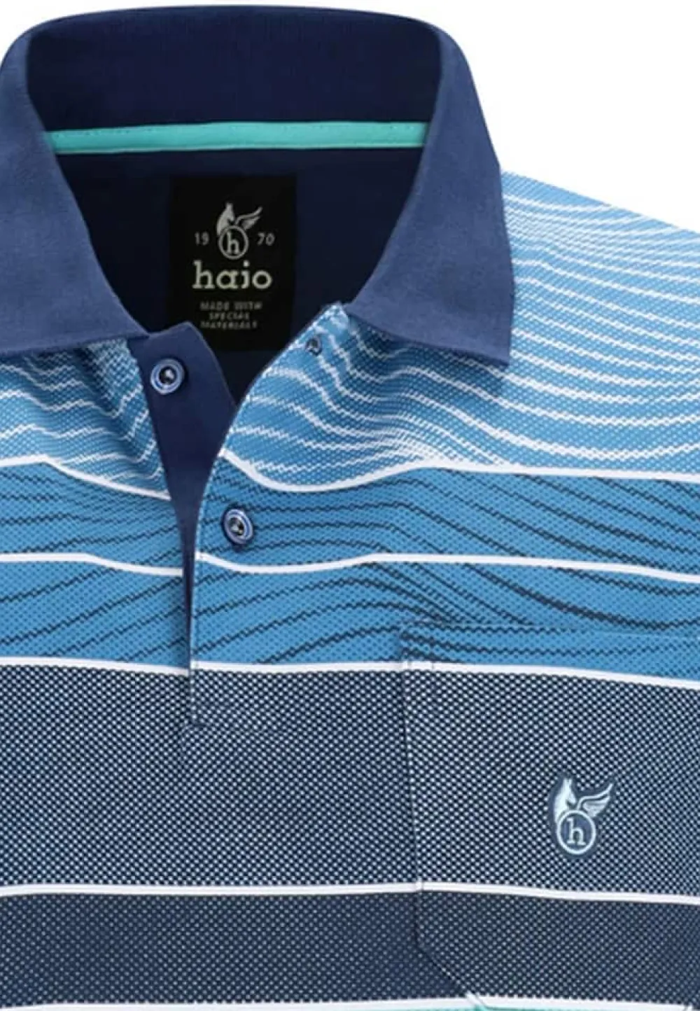 hajo Poloshirt Stay Fresh Kurzarmshirt blau