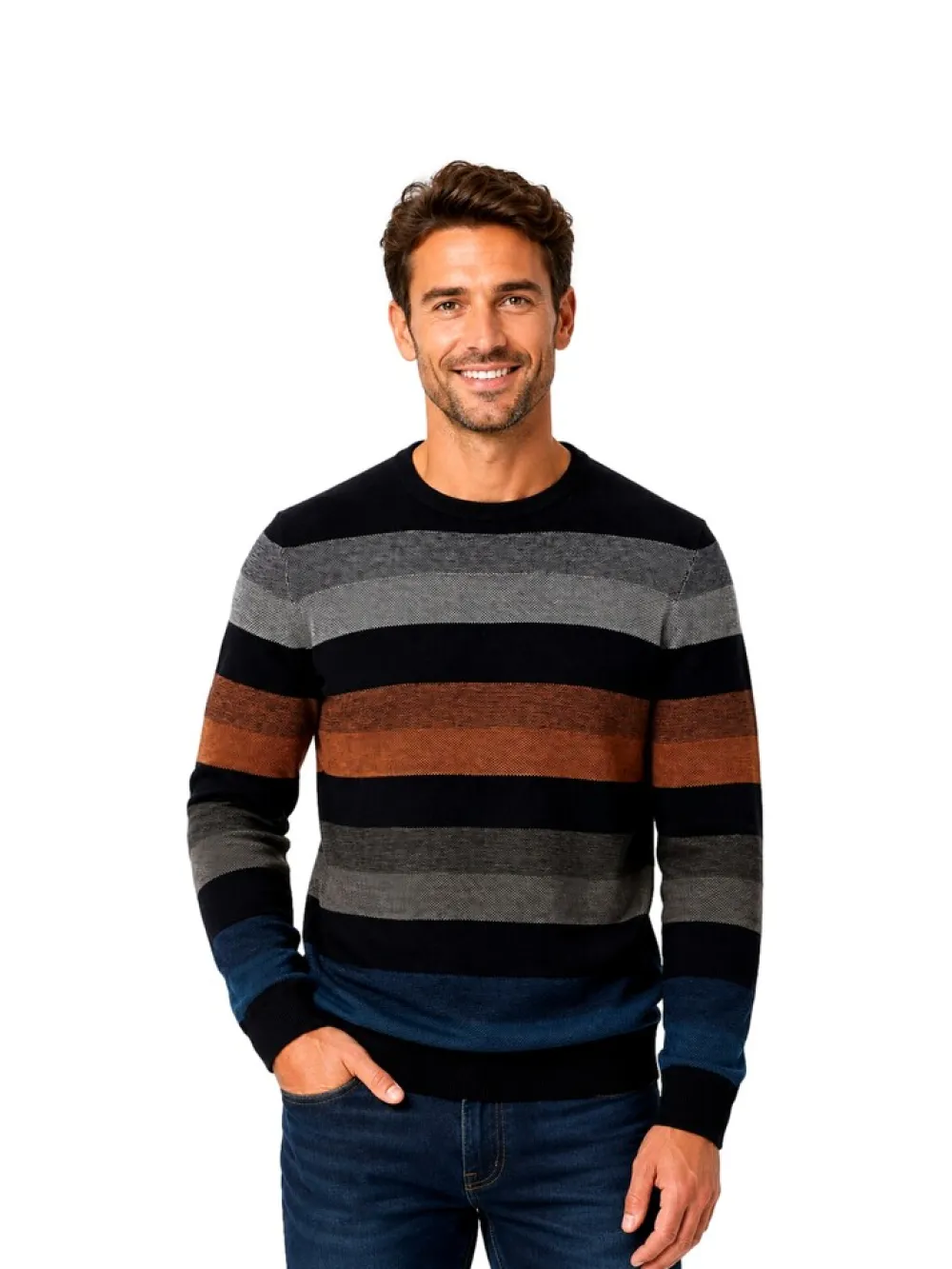 hajo Pullover Strickpullover R-Neck schwarz Hot