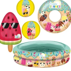 Happy People - Happy Summer Schwimmset (5-teilig) Planschbecken Schwimmring Pool planschen Kinder Clearance