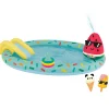 Happy People 77463 - Planschbecken - Spielcenter Eis mit Rutsche und Sprinkler