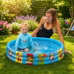 Planschbecken Summer Friends 100 x 23 cm, aufblasbarer 3-Ring Kinderpool für Garten und Sommer ^ Happy People Clearance
