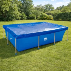 Poolabdeckung für Stahlrahmenpool 258x179cm Schutzplane Poolplane ^ Happy People
