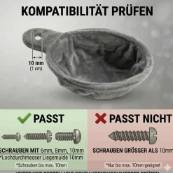 Katzenhängematte für Kratzbaum Ø40 cm – XL Katzenmulde Ersatzteil – Stabile Liegemulde mit Metallrahmen – Katzenbett Kratzbaum – belastbar bis 15 kg, | ^ Happypet