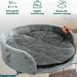 Happypet Premium Kratzbaum Stabil für große Katzen Kletterbaum 100 cm | Grau Discount