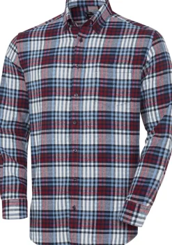 Henson&Henson 3er Pack Herren Karo-Flanellhemden bunt Clearance