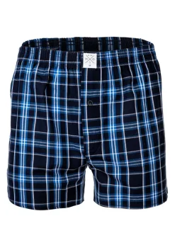 MG-1 Herren Web-Boxershorts ehrfarbig Blau/Rot Best