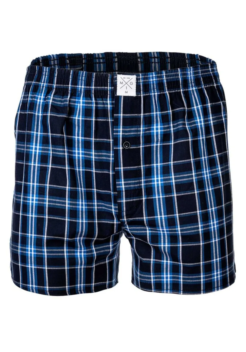 MG-1 Herren Web-Boxershorts ehrfarbig Blau/Rot Best