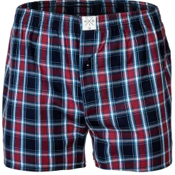MG-1 Herren Web-Boxershorts ehrfarbig Blau/Rot Best