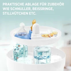 Hartig + Helling H+H BS 29w Babyflaschen Sterilisator für 6 Flaschen, Weiß Outlet