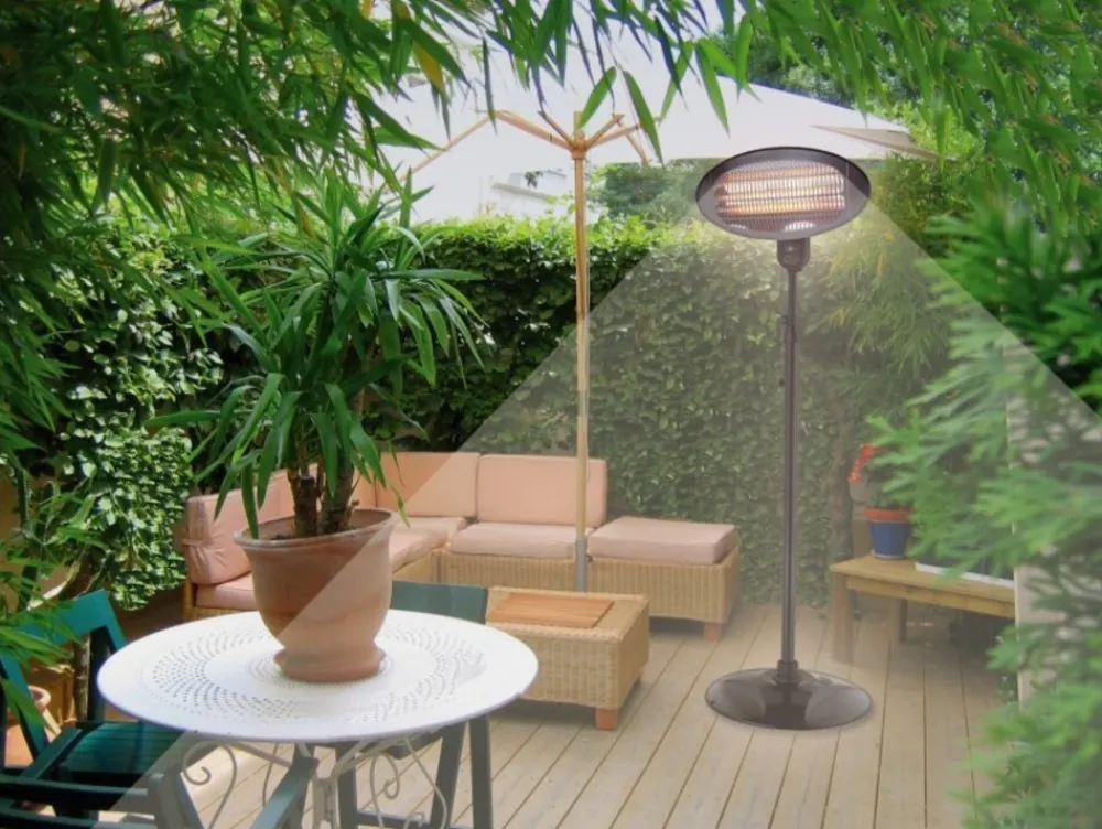 Hartig + Helling H+H IPX4 BS 55 G Quarz-Heizstrahler mit drei Heizstäben, 2000 W Discount