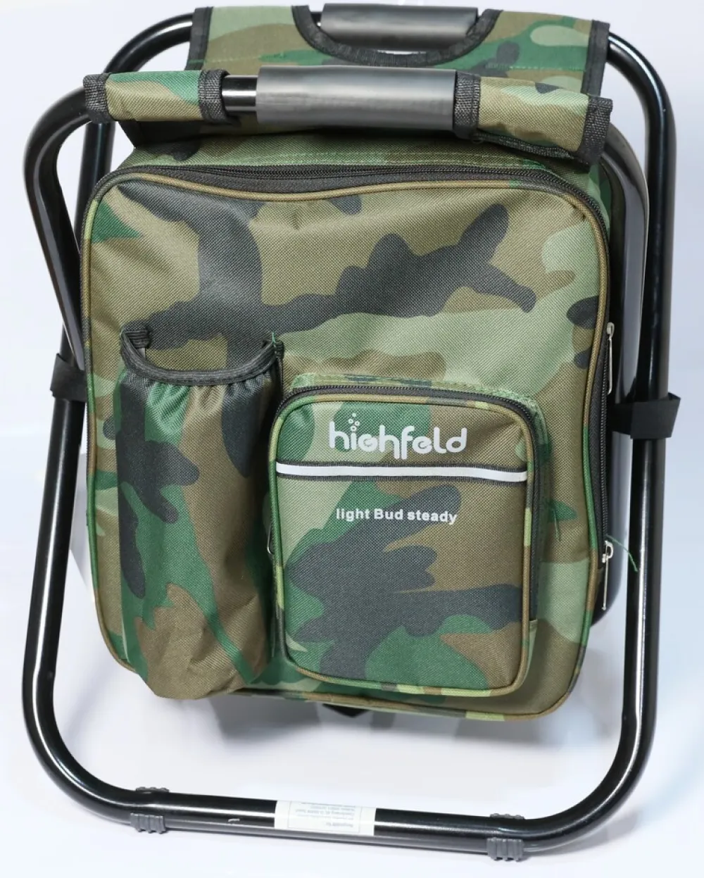 Highfeld ® Sitzrucksack Ansitzrucksack mit Hocker camouflage Campinghocker Angelhocker Falthocker Hot