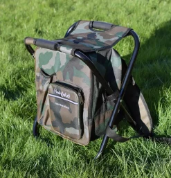Highfeld ® Sitzrucksack Ansitzrucksack mit Hocker camouflage Campinghocker Angelhocker Falthocker Hot